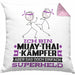 Muay-Thai-Kämpfer Geschenk Kissen mit Füllung 40x40 Ich Bin Muay-Thai-Kämpfer Aber Sag Doch Einfach Superheld Lustige Geschenkdiee für Muay-Thai-Kämpfer (Grau) Rosa Trendation