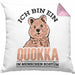 Lustige Kissen mit Füllung 40x40 Quokka-Motiv Geschenk für Quokka Liebhaber Menschen Kostüm (Grau) Rosa Trendation