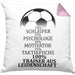 Fußballtrainer Kissen mit Füllung 40x40 Spruch Trainer Aus Leidenschaft Fußballcoach (Grau) Rosa Trendation