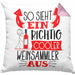 So Sieht Ein Richtig Cooler Weinsammler Aus Geschenk Kissen mit Füllung 40x40 Lustiger Spruch Geschenkidee (Grau) Rosa Trendation