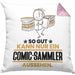 Comic-Sammler Geschenk Kissen mit Füllung 40x40 So Gut Kann Nur Ein Comic-Sammler Aussehen Geschenkidee (Grau) Rosa Trendation