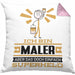 Maler Geschenk Kissen mit Füllung 40x40 Ich Bin Maler Aber Sag Doch Einfach Superheld Lustige Geschenkdiee für Maler (Grau) Rosa Trendation