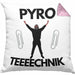 Pyrotechnik Kissen mit Füllung 40x40 Geschenk Pyrotechnik Ist Doch Kein Verbrechen Meme (Grau) Rosa Trendation