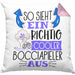 So Sieht Ein Richtig Cooler Bocciapieler Aus Geschenk Kissen mit Füllung 40x40 Lustiger Spruch Geschenkidee (Grau) Rosa Trendation