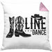 Line Dance Kissen mit Füllung 40x40 Geschenk Spruch Linedance KafffeeKissen mit Füllung 40x40 Spruch (Grau) Rosa Trendation