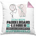 Paddelboard-Lehrer Geschenk Kissen mit Füllung 40x40 Ich Bin Paddelboard-Lehrer Aber Sag Doch Einfach Superheld Lustige Geschenkdiee für Paddelboard-Lehrer (Grau) Rosa Trendation