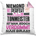 Tonmeister Geschenk Kissen mit Füllung 40x40 Lustige Geschenkidee für Tonmeister Geburtstag Niemand Ist Perfekt Aber Als Tonmeister Ist Man Nah Dran (Grau) Rosa Trendation