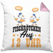 Moin Kissen mit Füllung 40x40 Geschenk Norddeutschland Sylt Norderney Möwen Fischbrötchen Geschenkidee Norddeutschland (Grau) Rosa Trendation