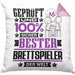 Brettspieler Geschenk Lustiger Spruch für Brettspieler Geschenkidee Bester Brettspieler Der WeltKissen mit Füllung 40x40 (Grau) Rosa Trendation