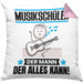 Musikschüler Kissen mit Füllung 40x40 Geschenk für Musikschüler Der Mann Der Alles Kann Geschenkidee zum Geburtstag (Grau) Rosa Trendation