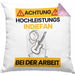 Indie-Musiker Kissen mit Füllung 40x40 Geschenk Lustiger Spruch Geschenkidee für Indie-Musiker Achtung Hochleistungs Indie-Musiker Bei Der Arbeit (Grau) Rosa Trendation