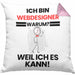 Webdesigner Geschenk Kissen mit Füllung 40x40 Lustiger Spruch Ich Bin Webdesigner Warum Weil Ich Es Kann Geschenkidee Bester Webdesigner Geburtstag (Grau) Rosa Trendation