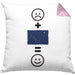 Alaska Kissen mit Füllung 40x40 Geschenk für Alaska-Liebhaber Urlaub Lustige Geschenkidee :( + Alaska Flagge = :) Geburtstag (Grau) Rosa Trendation