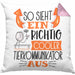 Tierkommunikator Kissen mit Füllung 40x40 So Sieht Ein Richtig Cooler Tierkommunikator Aus Geschenk Lustiger Spruch Geschenkidee (Grau) Rosa Trendation