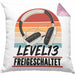 13. Geburtstag Kissen mit Füllung 40x40 Jungs Gaming Official Teenager 13er Geburtstag Geschenkidee Level 13 Freigeschaltet (Grau) Rosa Trendation