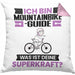 Mountainbike-Guide Kissen mit Füllung 40x40 Geschenk für Mountainbike-Guide Geburtstag Lustiger Spruch Was Ist Deine Superkraft (Grau) Rosa Trendation