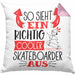 Skateboarder Kissen mit Füllung 40x40 Geschenk So Sieht Ein Richtig Cooler Skateboarder Aus Geschenkidee Spruch Lustig (Grau) Rosa Trendation