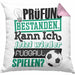 Bachelor Master Prüfung Bestanden Geschenk Kissen mit Füllung 40x40 Studium Prüfung Bestanden Kann Ich Jetzt Wieder Fußball Spielen Fußballer Geschenkidee (Grau) Rosa Trendation