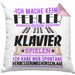 Klavier-Spieler Kissen mit Füllung 40x40 Geschenk Piano Ich Mache Keine Fehler (Grau) Rosa Trendation