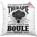 Boule Kissen mit Füllung 40x40 Geschenk Boule-Spieler Geschenkidee Spruch Ich Brauche Keine Therapie Ich Muss Nur Boule Spielen (Grau) Rosa Trendation