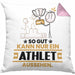 Athlet Geschenk Kissen mit Füllung 40x40 So Gut Kann Nur Ein Athlet Aussehen Geschenkidee (Grau) Rosa Trendation