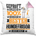 Hundefrisör Geschenk Lustiger Spruch für Hundefrisör Geschenkidee Bester Hundefrisör Der WeltKissen mit Füllung 40x40 (Grau) Rosa Trendation