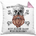 Glatze Bart Echter Mann Kissen mit Füllung 40x40 Geschenk Wer Braucht Haare Mit Einem Bart Wie Diesem (Grau) Rosa Trendation