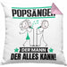 Popsänger Kissen mit Füllung 40x40 Geschenk für Popsänger Der Mann Der Alles Kann Geschenkidee zum Geburtstag (Grau) Rosa Trendation