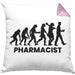 Apotheker Kissen mit Füllung 40x40 Geschenk Apothekerin Geschenkidee Evolution (Grau) Rosa Trendation