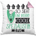 Spezialistin Geschenk Kissen mit Füllung 40x40 Lustig Geschenkidee für Spezialistin Geburtstag So Sieht Eine Richtig Coole Spezialistin Aus Frauen Spruch (Grau) Rosa Trendation
