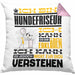 Hundefriseur Geschenk Kaffee-Kissen mit Füllung 40x40 Geschenkidee für Hundefriseur Ich Bin Hundefriseur Ich Kann Es Dir Erklären Jedoch Nicht Für Dich Verstehen Spruch Lustig (Grau) Rosa Trendation