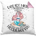 Meerjungfrau Geschenk Kissen mit Füllung 40x40 Mädchen Das Ist Mein Menschen Kostüm In Echt Bin Ich Eine Meerjungfrau Nixe Geschenkidee Mädels (Grau) Rosa Trendation