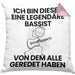 Bassist Geschenk Kissen mit Füllung 40x40 Lustige Geschenkidee Geburtstag für Bassist Ich Bin Dieser Legendäre Bassist Von Dem Alle Geredet Haben (Grau) Rosa Trendation