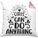Girlpower Kissen mit Füllung 40x40 Geschenk Girls Can Do Anything Feminist Girl Power Graphic (Grau) Rosa Trendation