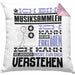 Musiksammler Geschenk Kissen mit Füllung 40x40 Lustige Geschenkdiee für einen Musiksammler Geburtstag Ich Bin Musiksammler Ich Kann Es Dir Erklären Aber Nicht Für Dich Verstehen (Grau) Rosa Trendation
