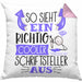 Schriftsteller Autor Kissen mit Füllung 40x40 Geschenk So Sieht Ein RIchtig Cooler Schriftsteller Autor Aus Geschenkidee Lustiger Spruch Geburtstag (Grau) Rosa Trendation