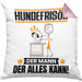 Hundefrisör Kissen mit Füllung 40x40 Geschenk für Hundefrisör Der Mann Der Alles Kann Geschenkidee zum Geburtstag (Grau) Rosa Trendation