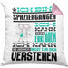 Spaziergänger Geschenk Kaffee-Kissen mit Füllung 40x40 Geschenkidee für Spaziergänger Ich Bin Spaziergänger Ich Kann Es Dir Erklären Jedoch Nicht Für Dich Verstehen Spruch Lustig (Grau) Rosa Trendation