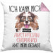 Australian Shepherd Besitzer Kissen mit Füllung 40x40 Geschenk Lustiger Spruch Geschenkidee Ich Kann Nicht Mein Australian Shepherd Hat Nein Gesagt (Grau) Rosa Trendation