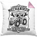 Landmaschinen Mechaniker Kissen mit Füllung 40x40 Geschenk Traktor Trekker-Fahrer Geschenkidee (Grau) Rosa Trendation