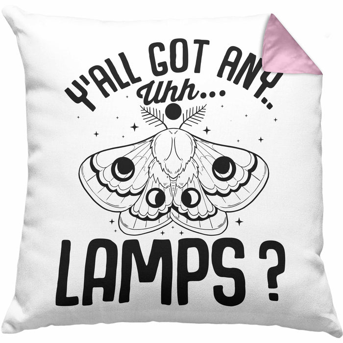 Dank Meme Kissen mit Füllung 40x40 Geschenk Y'all Got Any Lamps (Grau) Rosa Trendation