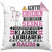 Klassikliebhaber Geschenk Kissen mit Füllung 40x40 Lustiger Spruch Erheben Sie Sich Der Klassikliebhaber Betritt den Raum (Grau) Rosa Trendation