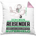 Reisender Geschenk Kissen mit Füllung 40x40 Ich Bin Reisender Aber Sag Doch Einfach Superheld Lustige Geschenkdiee für Reisender (Grau) Rosa Trendation