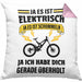 Elektrofahrrad E-Bike Kissen mit Füllung 40x40 mit Spruch Geschenk Ebike Lustige Geschenke (Grau) Rosa Trendation