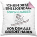 Snowboarder Geschenk Kissen mit Füllung 40x40 Lustige Geschenkidee Geburtstag für Snowboarder Ich Bin Dieser Legendäre Snowboarder Von Dem Alle Geredet Haben (Grau) Rosa Trendation