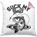 Fischer Karpfen Angler Geschenk Kissen mit Füllung 40x40 Fischer Fisch Suck My Balls Anglergeschenke (Grau) Rosa Trendation