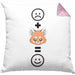Roter Panda Kissen mit Füllung 40x40 Geschenk für Roter Panda Liebhaber :( + Roter Panda = :) Lustige Geschenkidee Geburtstag (Grau) Rosa Trendation