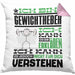 Gewichtheber Geschenk Kaffee-Kissen mit Füllung 40x40 Geschenkidee für Gewichtheber Ich Bin Gewichtheber Ich Kann Es Dir Erklären Jedoch Nicht Für Dich Verstehen Spruch Lustig (Grau) Rosa Trendation