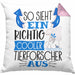 Tierforscher Kissen mit Füllung 40x40 So Sieht Ein Richtig Cooler Tierforscher Aus Geschenk Lustiger Spruch Geschenkidee (Grau) Rosa Trendation