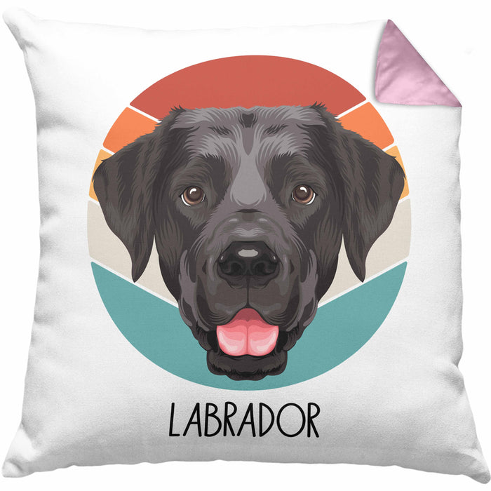 Labrador Besitzer Kissen mit Füllung 40x40 Geschenk Lustiger Spruch Geschenkidee Labrador Mama Papa (Grau) Rosa Trendation